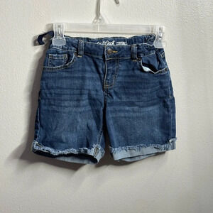 Cat & Jack Girls Denim Midi‎ Super Stretch Shorts Size L(10/12).
